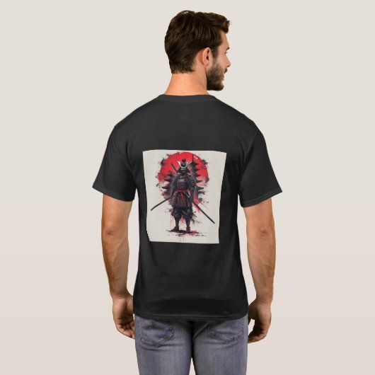 Dark Samurai Japanese Warrior T-shirt (Achterkant volledig)
