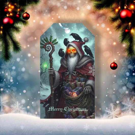 Dark Santa of Shadows – Gothic Christmas Skeleton  Cadeaulabel