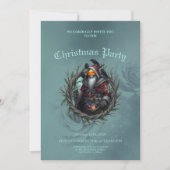 Dark Santa of Shadows – Gothic Christmas Skeleton Kaart (Voorkant)