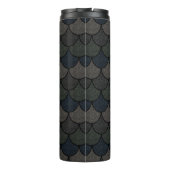 Dark Scalloped Dragon Scale Pattern Thermosbeker (Achterkant)