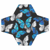 Dark Seamless Pattern with Blue Butterflies Morpho (Plat)
