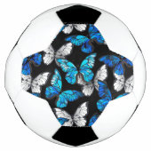 Dark Seamless Pattern with Blue Butterflies Morpho (Devant)