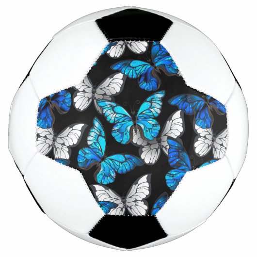 Dark Seamless Pattern with Blue Butterflies Morpho (Devant)
