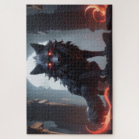 Dark Shadow Fox Legpuzzel (Verticaal)