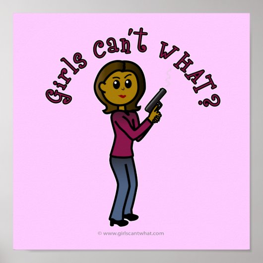 Dark Sharpschutter Girl Poster (Voorkant)