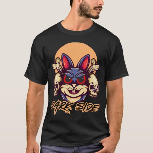 Dark Side Bunny: De charme van de duisternis T-shirt (Voorkant)