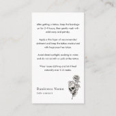 Dark Skull Botten Tattoo Nazorg Instructies Visitekaartje (Achterkant)