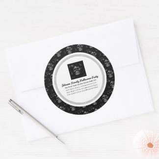 Dark Skull Party-stickers Ronde Sticker
