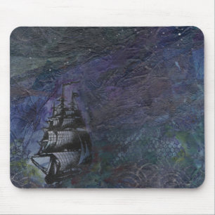 Dark Sky Ship Collage Mousepad Muismat