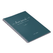Dark Slate Grey Couple Memory Keepsake Notitieboek (Rechterzijde)