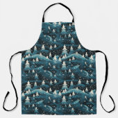 Dark Snowy Starry Night Schort (Voorkant)