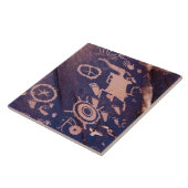 Dark Southwest Petroglyph Tegeltje (Zijkant)