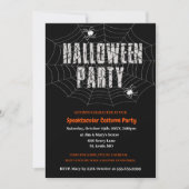 Dark Spiderweb Halloween Party Invitation (Devant)