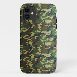 Dark Standard Woodland Camo iPhone 11 Hoesje