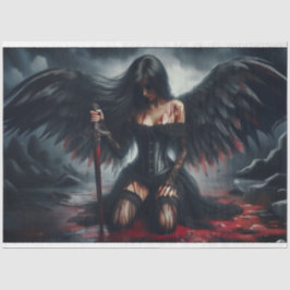 Dark Storm Angel Tissue Paper Tissuepapier