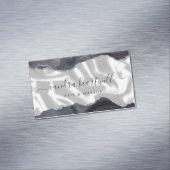 Dark Storm Grey Agate Silver Glitter Luxe Magnetisch Visitekaartje (Voorbeeld)