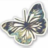 Dark Strokes Butterfly Gold Trim Artsy Abstract Sticker (Voorkant)