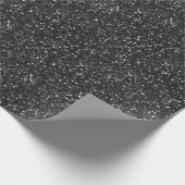 Dark Stylish Silver Grey Glitter Cadeaupapier (Hoek)