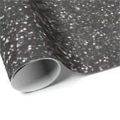Dark Stylish Silver Grey Glitter Cadeaupapier (Rol Hoek)