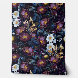 Dark Summer Garden -  Redouté Cottage Rozen Behang