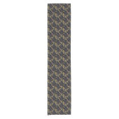 Dark Summer Night Cactus Pattern Korte Tafelloper (Voorkant)