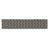 Dark Summer Night Cactus Pattern Korte Tafelloper (Horizontaal)