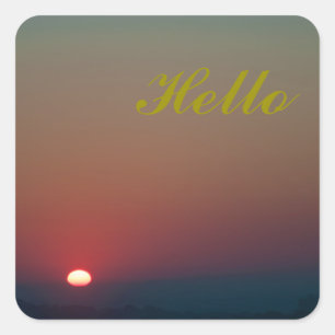 Dark Sunrise Vierkante Sticker