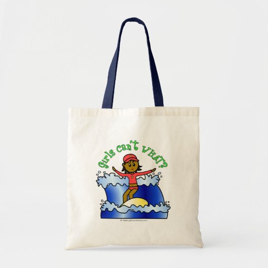 Dark Surfer Girl Tote Bag (Voorkant)