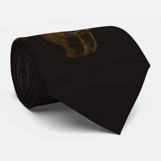 Dark Surreal Labrador Retriever Design Stropdas (Opgerold)
