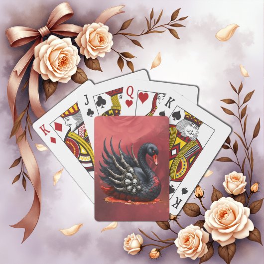 Dark Swan of Bones – Gothic Elegance  Pokerkaarten