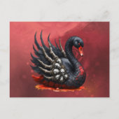 Dark Swan of Bones – Gothic Elegance Uitnodiging Briefkaart (Voorkant)