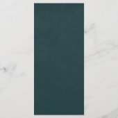 Dark Teal Floral Gothic Wedding Menu (Dos)