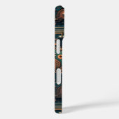 Dark Teal Gold Circuit Board Custom Case-Mate iPhone Case (Achterkant / Rechts)