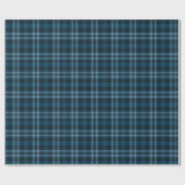 Dark Teal Plaid Cadeaupapier (Vlak)