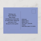 Dark Tennis 🎾 Bonne Carte Postale Anniversaire (Dos)