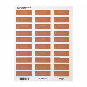 Dark Terracotta Botanical Address Label (Full Sheet)