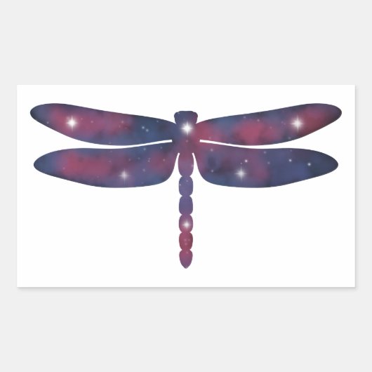 Dark Thick Dragonfly Starscape Sticker (Voorkant)