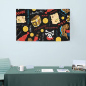 Dark Treasure Island Party Pirate Banner (Beurs)