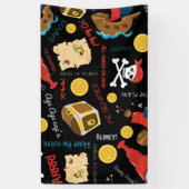 Dark Treasure Island Party Pirate Banner (Verticaal)