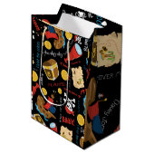 Dark Treasure Island Party Pirate moyen Cadeau sac (Devant Angle)