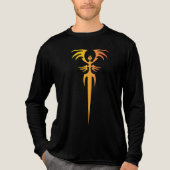 Dark Tribal Phoenix Emblem – Mythic Symbol Tri-Blend Shirt (Voorkant volledig)