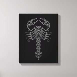 Dark Tribal Scorpion Canvas Afdruk