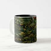 Dark Tropical Monstera Gold Botanical Mug (Devant gauche)
