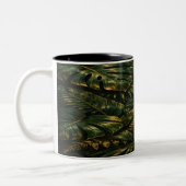 Dark Tropical Monstera Gold Botanical Mug (Gauche)