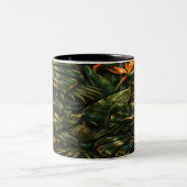 Dark Tropical Monstera Gold Botanical Mug (Centre)
