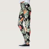 Dark Tropics Fantasy Bloemen Leggings (Links)