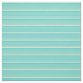 Dark Turquoise en Bisque Striped Pattern Stof (Swatch)