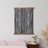 Dark Udoo Forest Monochrome Visual Hangend Wandkleed (Slaapkamer)