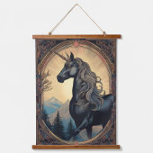 Dark Unicorn Nouveau Hangend Wandkleed (Voorkant)