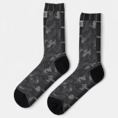 Dark Urban Camouflage Monogram Grijs Camo Sokken (Links)